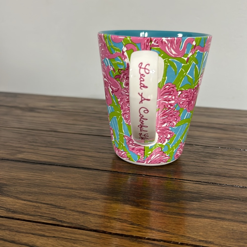 Lilly Pulitzer Lead a Colorful Life Pink Flamingo Coffee mug